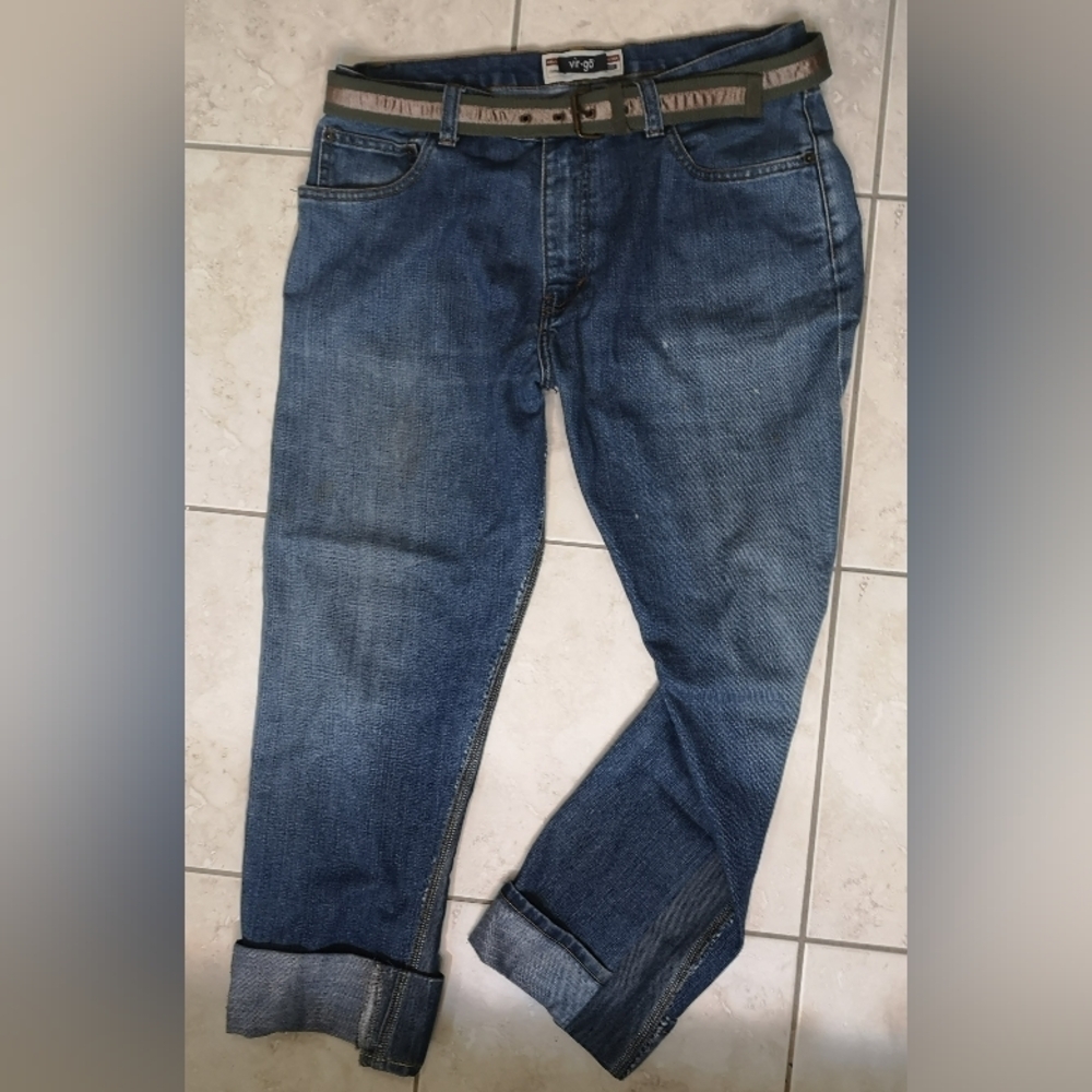 Vintage Y2k Light Blue Upcycled Patchwork Boyfriend Denim Jeans